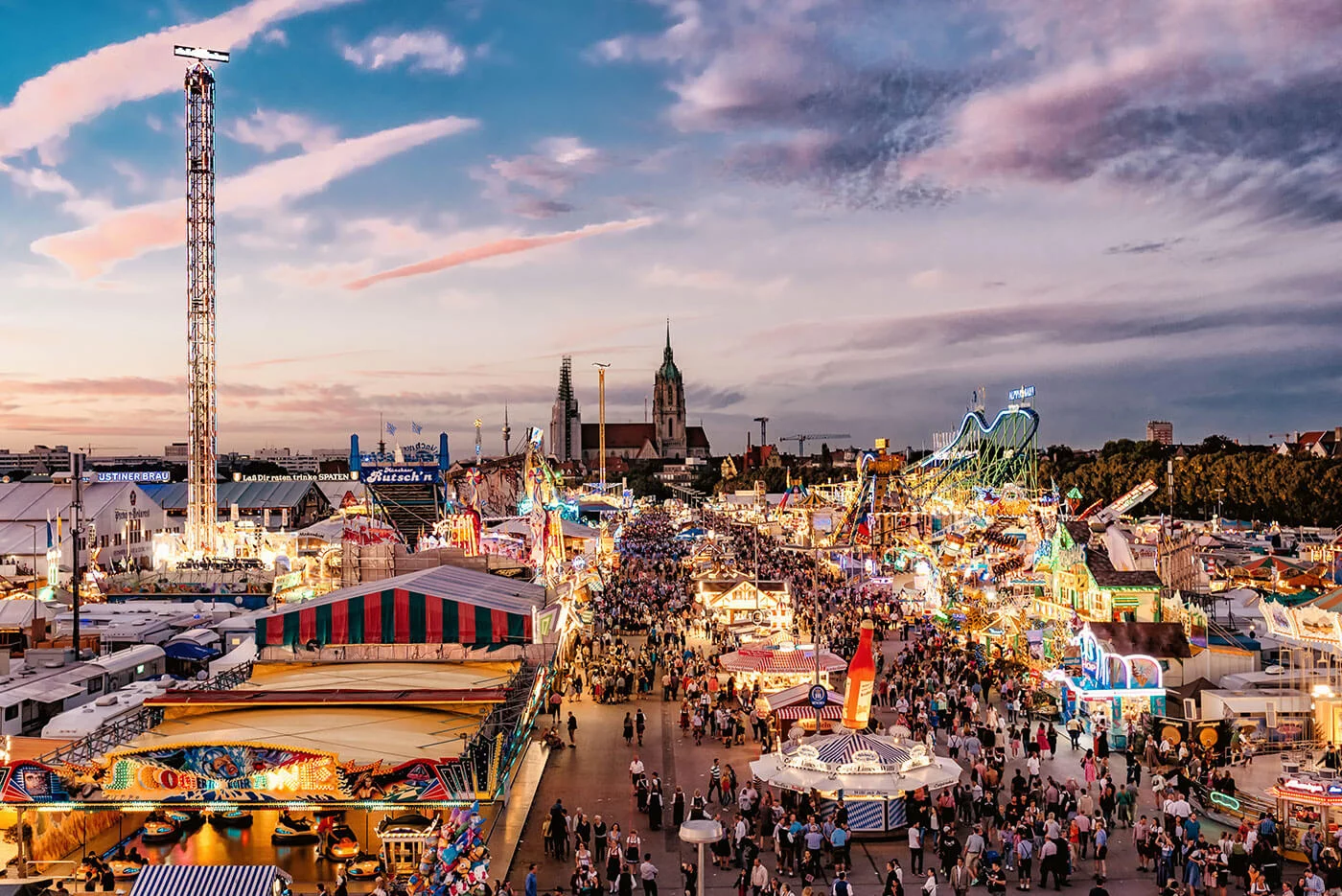 Oktoberfest fairgrounds in Munich